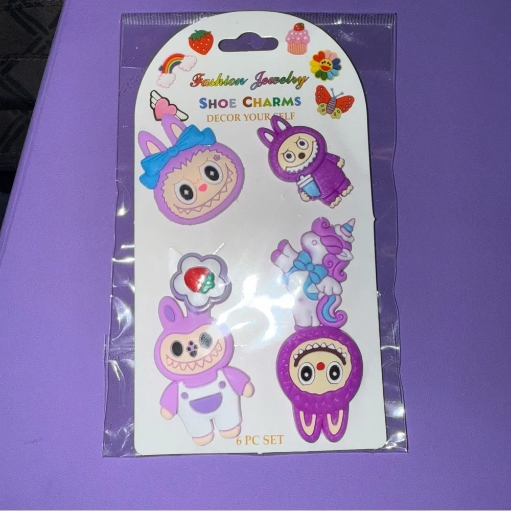 ✨✨5/$10✨✨ 6pc Labubu Shoe Charms for Crocs Style - Monster Bunny Lot New